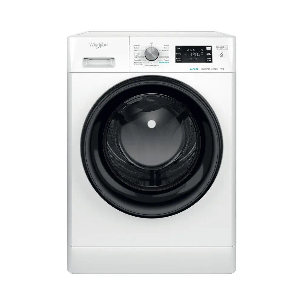 Lavatrice a carica frontale 9 Kg Classe B Vapore Whirlpool FFB D95 BV IT