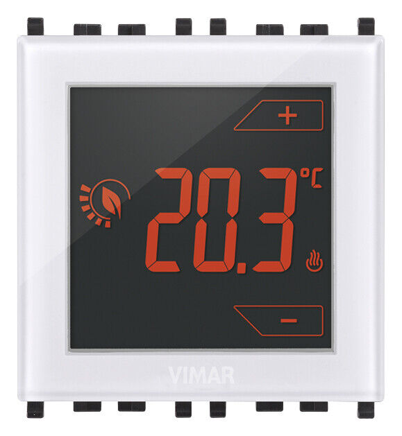 VIMAR 02950.B TERMOSTATO TOUCH SCREEN X SERIE Eikon Arké Plana BIANCO 2 MODULI