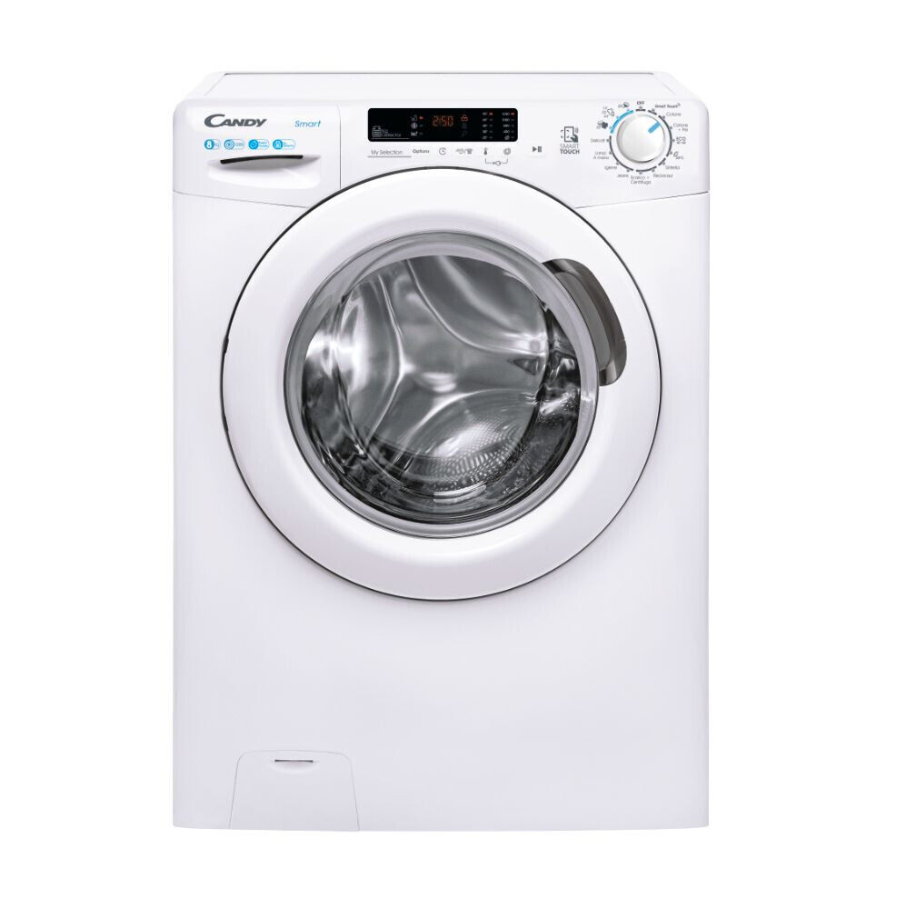Lavatrice 8 Kg Classe B 52 cm 1200 giri Bianco 31019553 CS1282DW4-11 CANDY