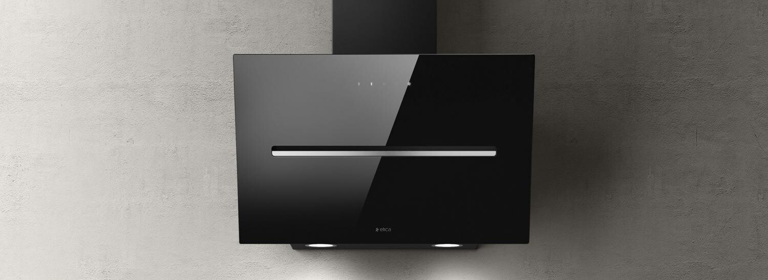 Elica Cappa Cucina Aspirante a Parete 60 cm Nero - PRF0166932 SHY-S BL/A/60