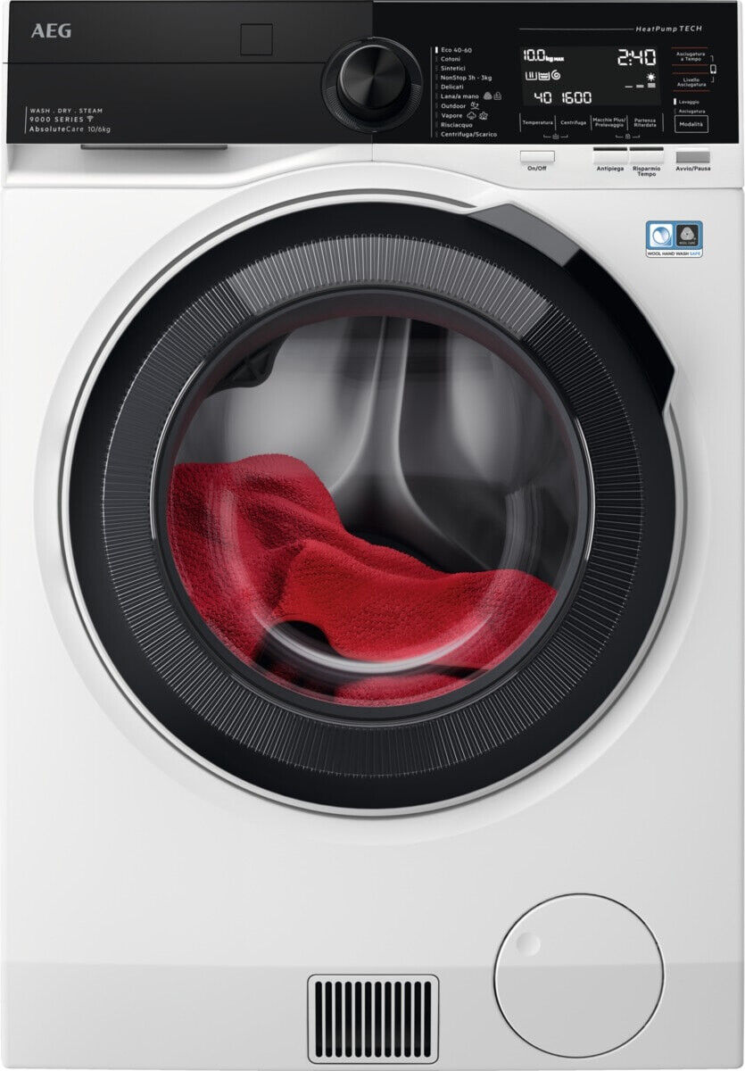 Lavasciuga 10+6Kg Centrifuga 1600 Giri Classe C Inverter Vapore LWR9C166IAB Aeg