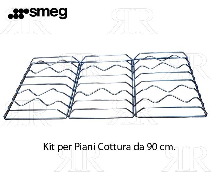 SMEG KIT 3 GRIGLIE PER PIANO COTTURA DA 90 CM 2 A 2 FUOCHI +1 FUOCO CENTRALE
