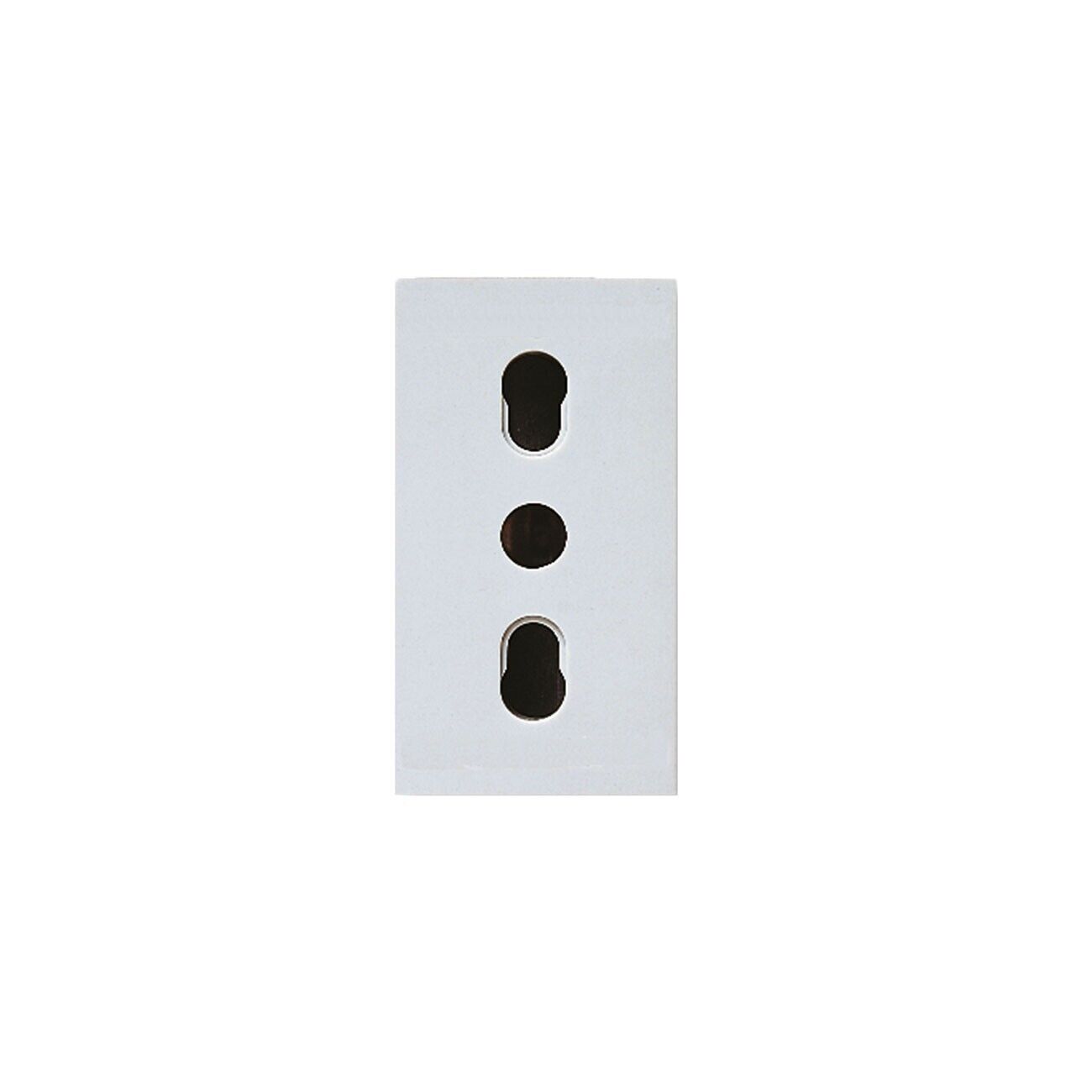 AVE 45506/15TS Presa bipasso RAL S45, colore bianco RAL7035, 2P+T 10/16A 250V