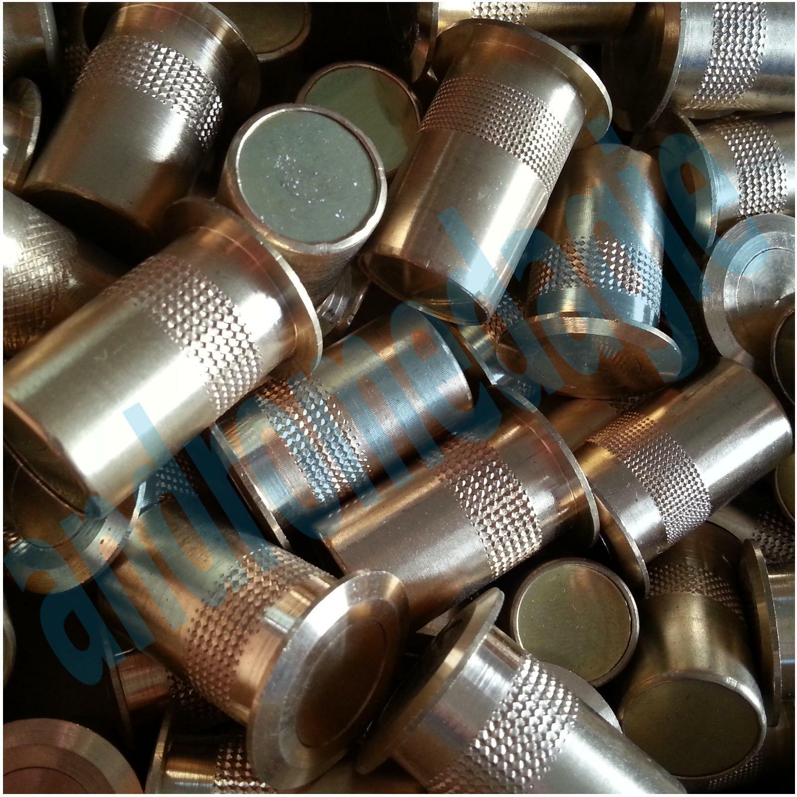 POZZETTO A MOLLA OTTONE LUCIDO Ø 14 MM Incontro di chiusura aste serramenti