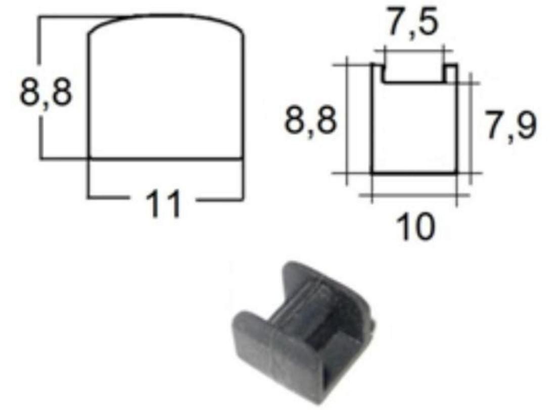 GOMMINO ANTIGRAFFIO PER GRIGLIA CUCINA GAS 4 PZ ADATTI FRANKE P0017