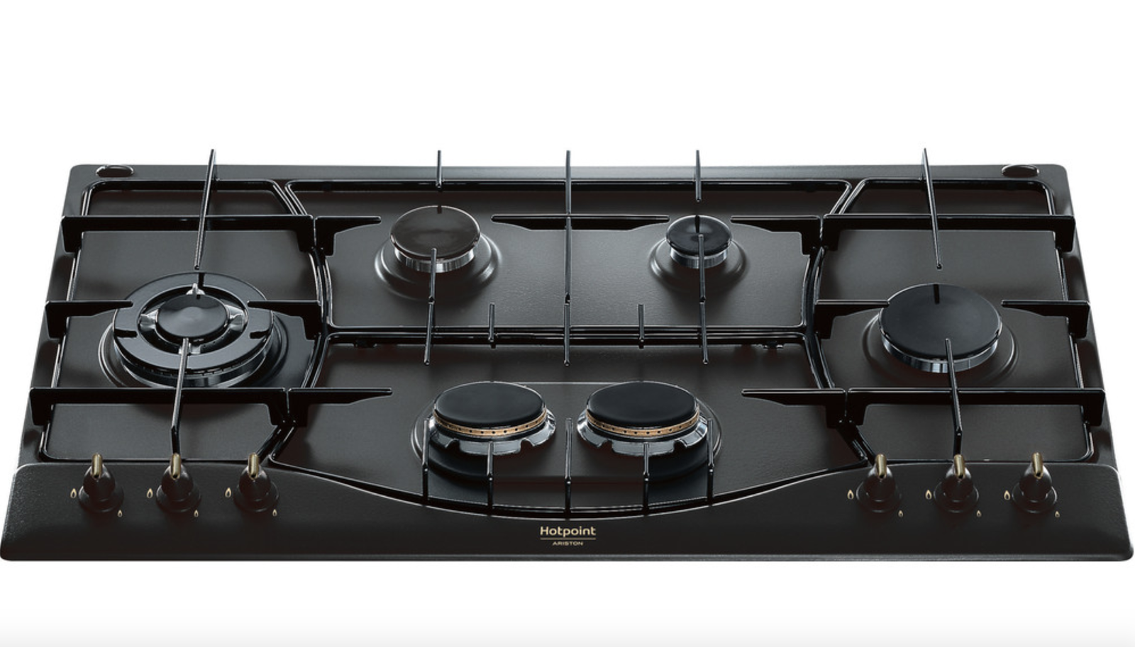 HOTPOINT PHN960MSTANRHA PIANO COTTURA DA INCASSO A GAS 90 CM 6 FUOCHI NERO