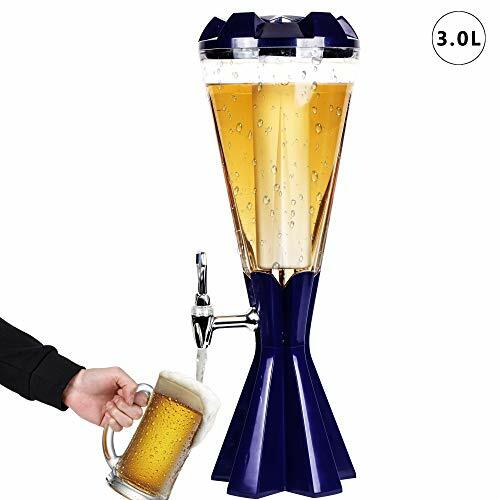 REAWOW - Dispenser per Bevande a Torre di Birra con Tubo di Ghiaccio e (I0J)