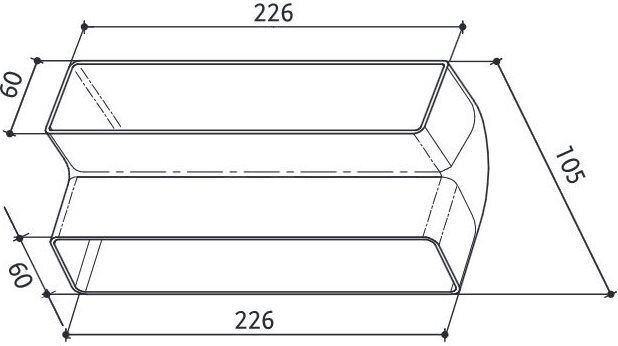 Faber Accessorio Cappa curva rettangolare/verticale 90° CRV 90 - 112.0157.299
