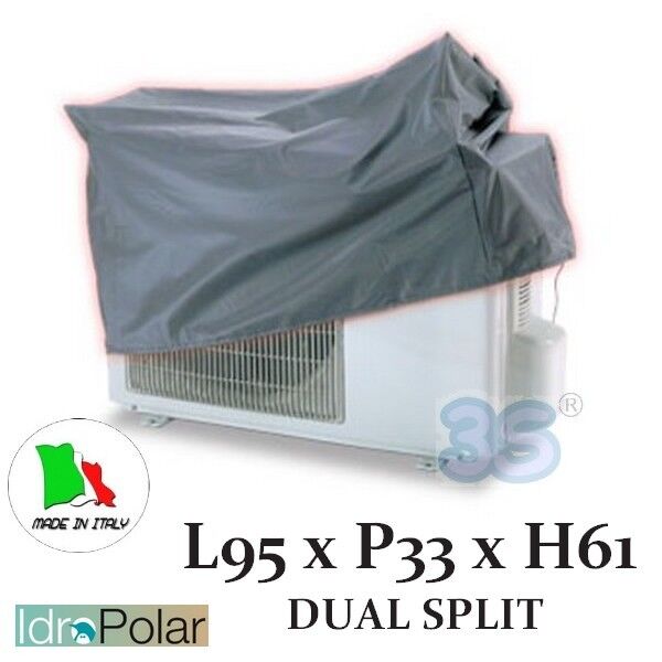 TELO COPRI CLIMATIZZATORE CAPPOTTINA INVERNO CONDIZIONATORE DUAL 95x33x61 cm NEW