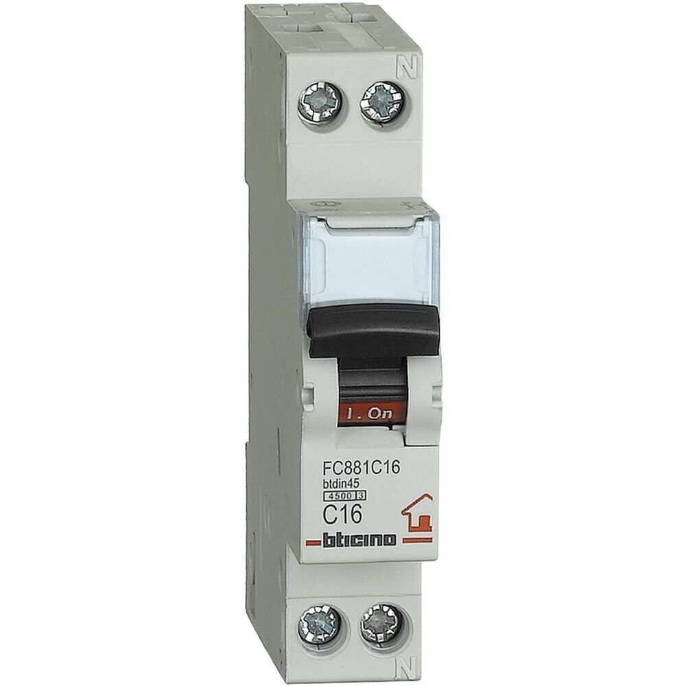 Bticino FC881C16 interruttore magnetotermico modulare BTDIN-RS 1P+N