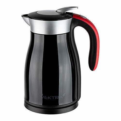 Vektra VEK-1701B Bollitore, Nero/Rosso (q7E)