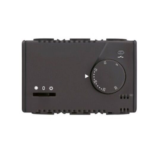 GEWISS GW 21852 TERMOSTATO ELETTRONICO A MANOPOLA ESTATE/INVERNO SYSTEM BLACK