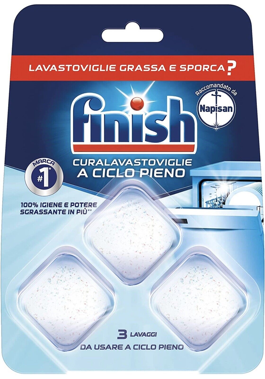 Finish Curalavastoviglie a Ciclo Pieno Trattamento Lavastoviglie 3 capsule x17g•