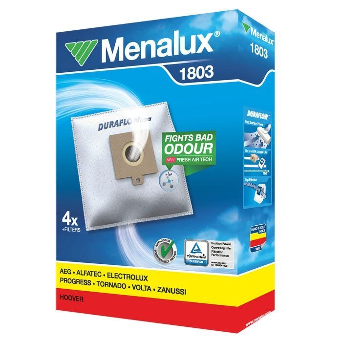 MENALUX 900166149 1803  SACCHETTI PER TRAINO ↓HOOVER Freespace-AEG-ELECTROLUX ↓