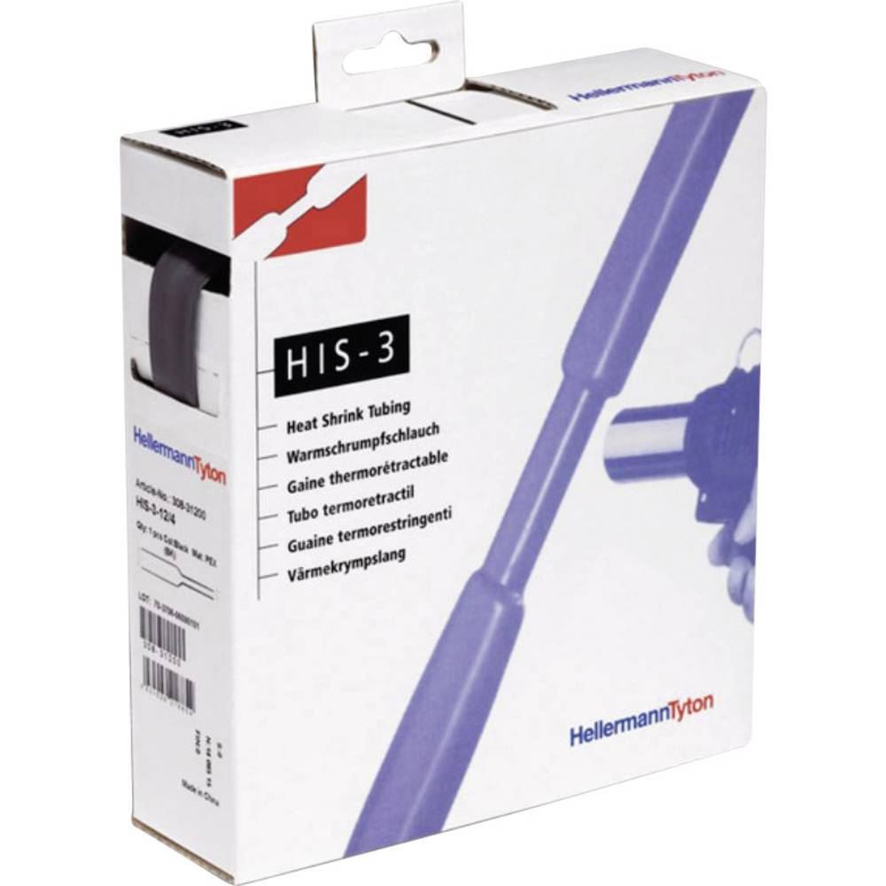 HellermannTyton 308-31203 Termoretraibile senza colla Trasparente 12 mm 4 mm