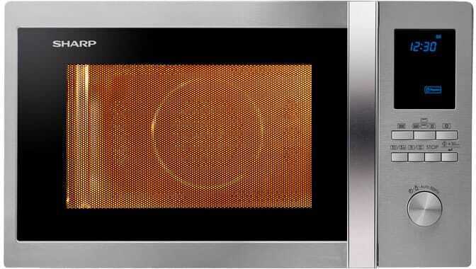 Sharp Forno a Microonde Combinato Ventilato Grill 42 Lt 1000W Inox R-982STWE
