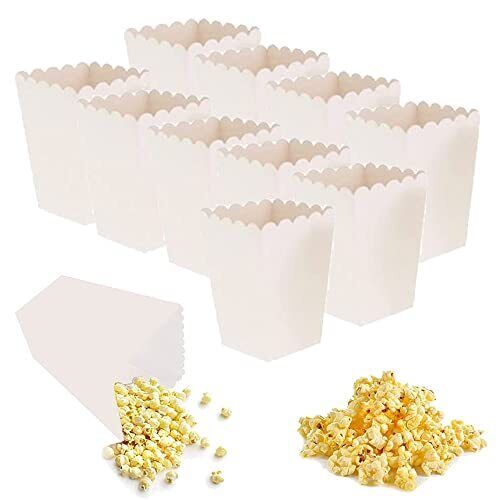 50 Pezzi Scatole di Popcorn, Contenitori di Popcorn, Sacchetti Pop Corn, (n5a)