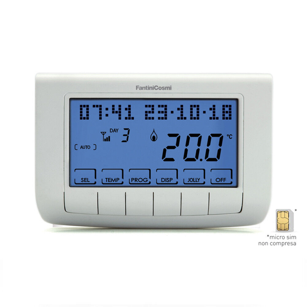 Cronotermostato Settimanale CH140 GSM2 Fantini Cosmi Programmazione Tramite SMS