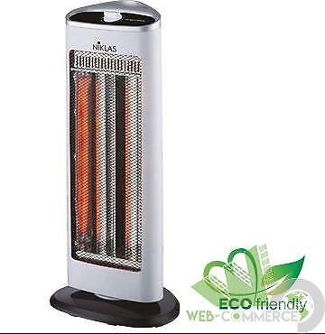 STUFA STUFETTA ELETTRICA AL CARBONIO NIKLAS 500-1000W ECOLOGICA 31X25XH71 CM