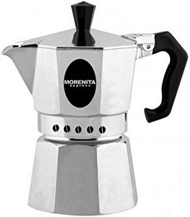 Macchinetta Caffè Caffettiera Moka Bialetti Morenita in Alluminio 9 Tazze