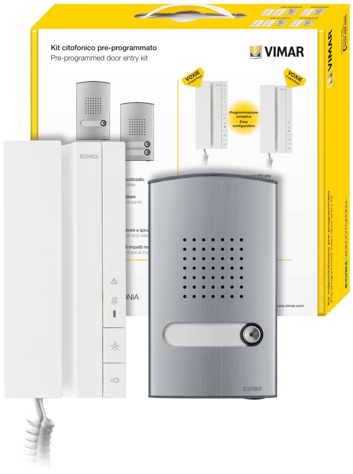 Vimar Elvox  K40540.E Kit citofonico monofamiliare  Voxie 40540+4014