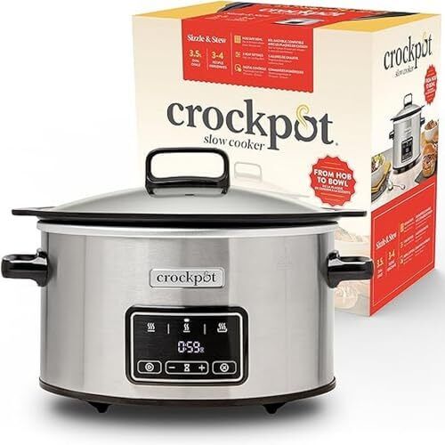 Crockpot Sizzle & Stew Digital Slow Cooker | 3.5 L (3-4 persone) | (O1t)