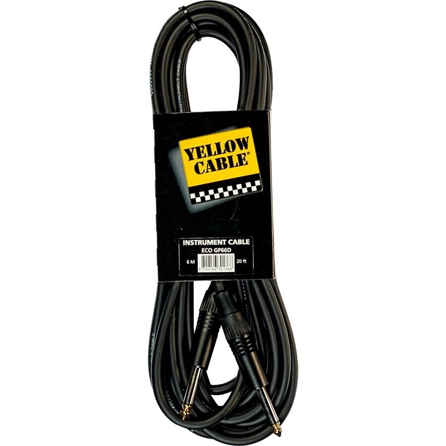 YELLOW GP66D CAVO STRUMENTO JACK MONO/JACK MONO PROFILATO 6 M CAVI - BOBINE - CI