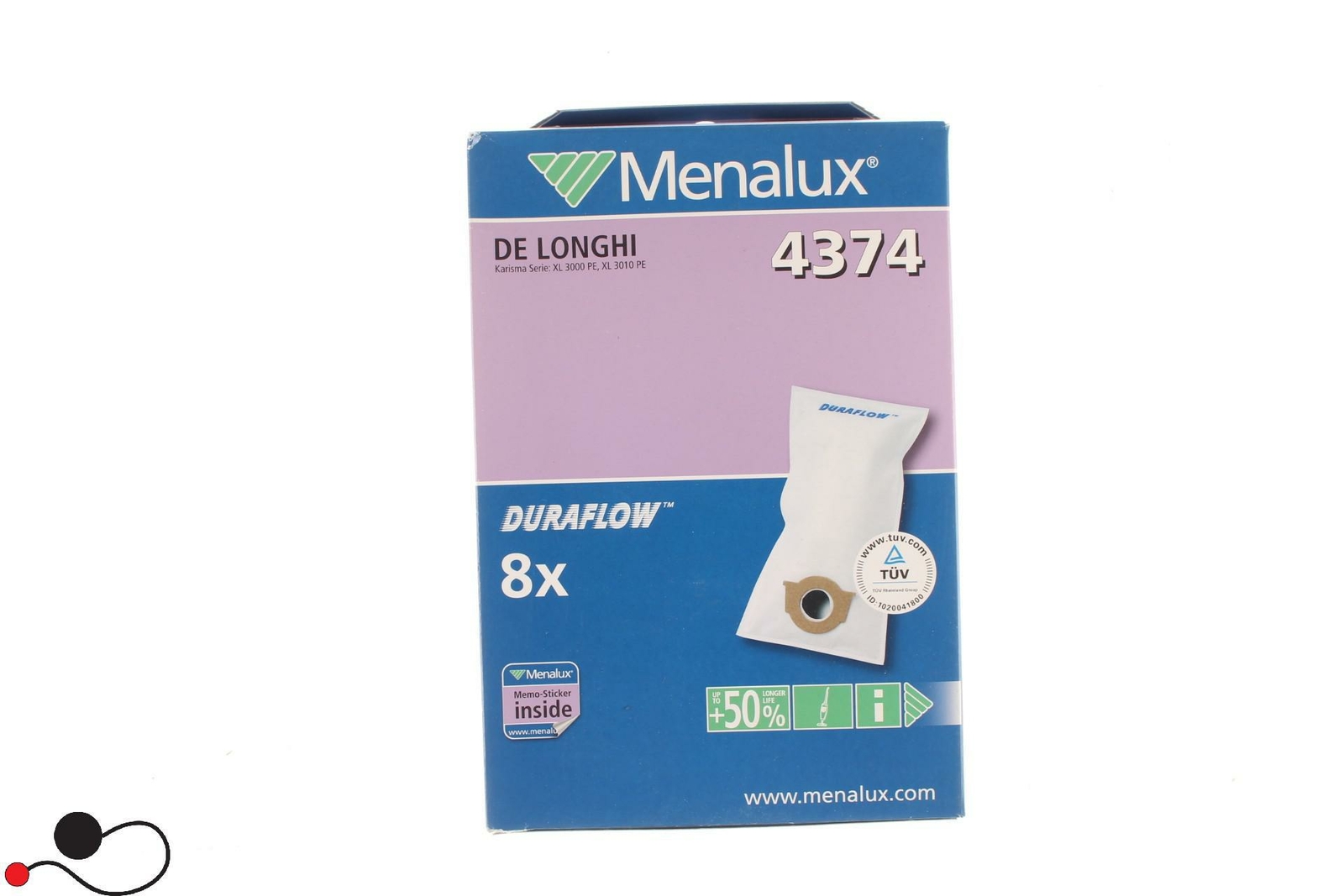 SACCHETTO ASPIRAPOLVERE MENALUX 4374 8X DE LONGHI 9002561703 COMPATIBILE