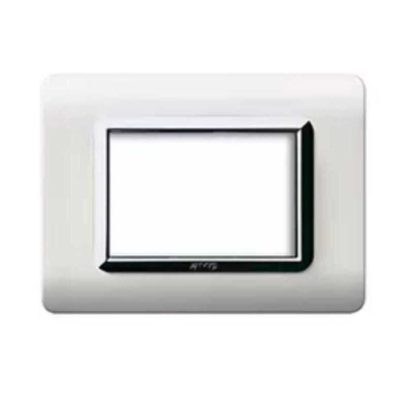 Ave placca  44PY03BLC Tecnopolimero Sistema 44 3 Moduli Bianco