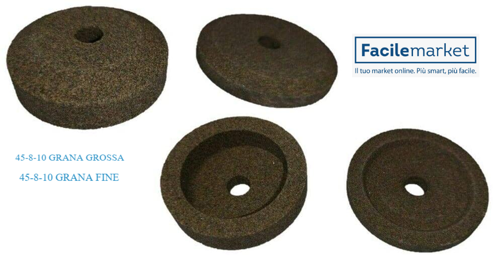 Coppia Mole smerigli per Affettatrice 45-8/5-10 GC CON 45-8-10 FC ABM