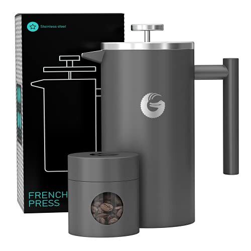 Coffee Gator Caffettiera Francese - Caffè caldo piu' a lungo - Doppia (r7w)