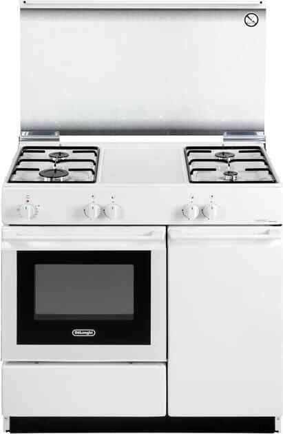 De Longhi Cucina a Gas 4 Fuochi Forno Elettrico Grill 86x50 cm Bianco - SEW 8540