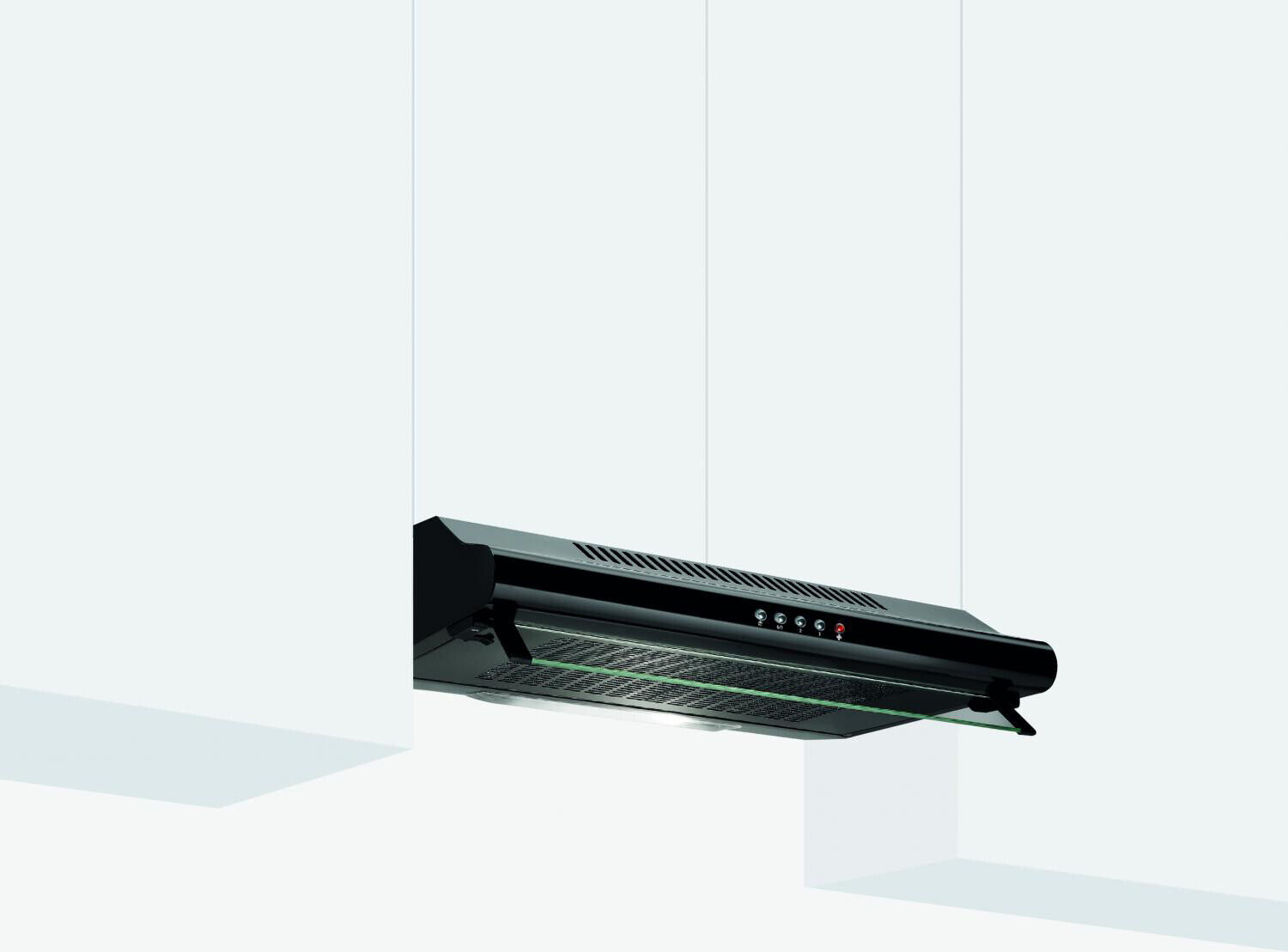 Glem Gas Cappa Cucina Aspirante Sottopensile Incasso 90 cm Cl C Nero GHC931BK