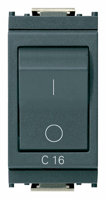 Vimar 16505.16 Interruttore MT 1P+N C16 120-230V grigio