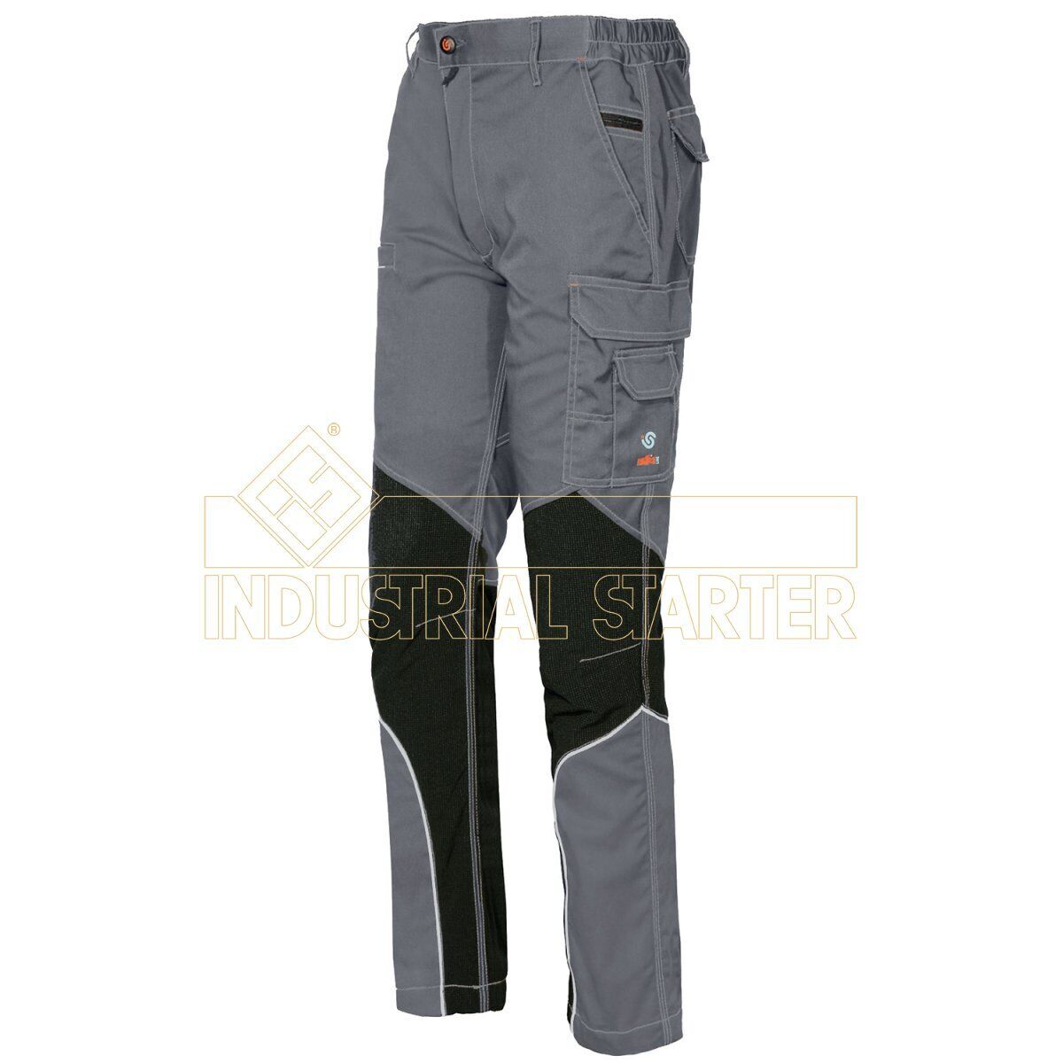 TG XL - PANTALONE DA LAVORO ANTIABRASIONE GRIGIO  multitasche TECNICO DA LAVORO