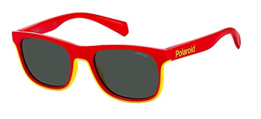 (TG. S) Polaroid 203938 Sunglasses, AHY/M9 Red Yellow, S Baby Girls - NUOVO