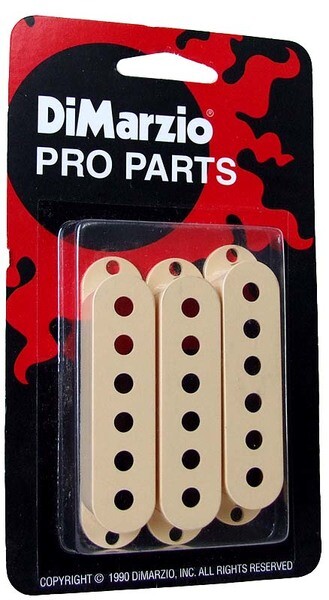 DIMARZIO DM2001AW - COVER PER SINGLE COIL - BIANCO ANTICO HARDWARE PER CHITARRA