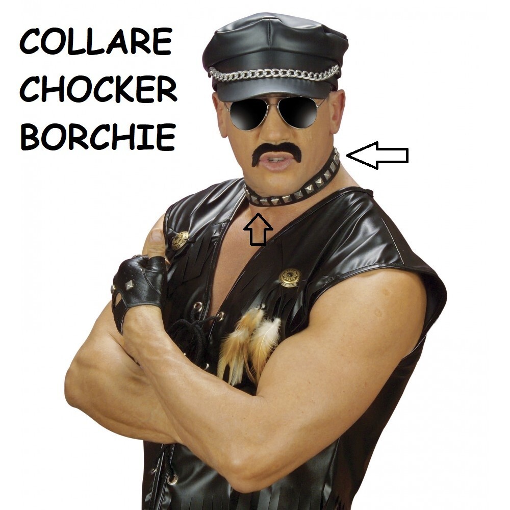 CARNEVALE HALLOWEEN COLLARE PUNK BORCHIE CHOKER NECKLACE PUNK DARK HARD ROCK