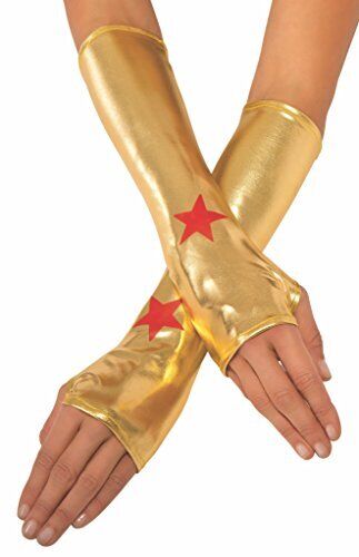 Rubie's womens Dc Comics Wonder Woman Gauntlets Party Supplies, Wonder Woman, On