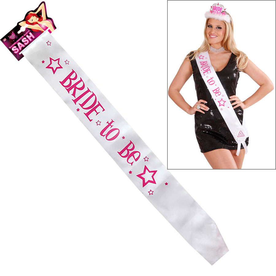 FASCIA BRIDE TO BE IN RASO ADDIO AL NUBILATO