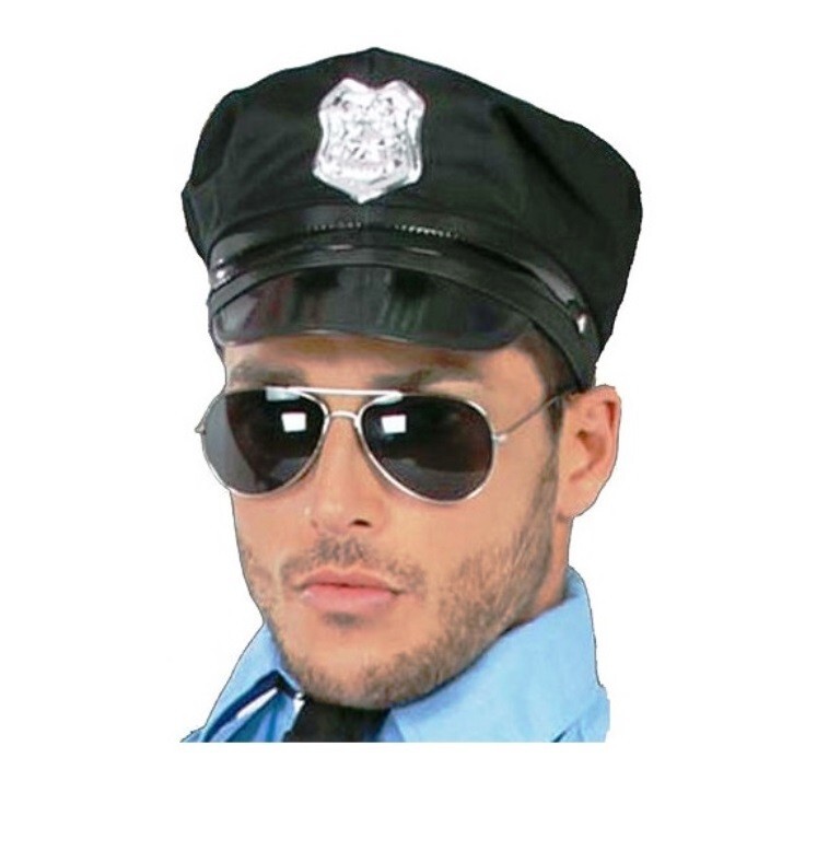 CARNEVALE HALLOWEEN OCCHIALI POLIZIOTTO TIPO RAYBAN GLASSES POLICE