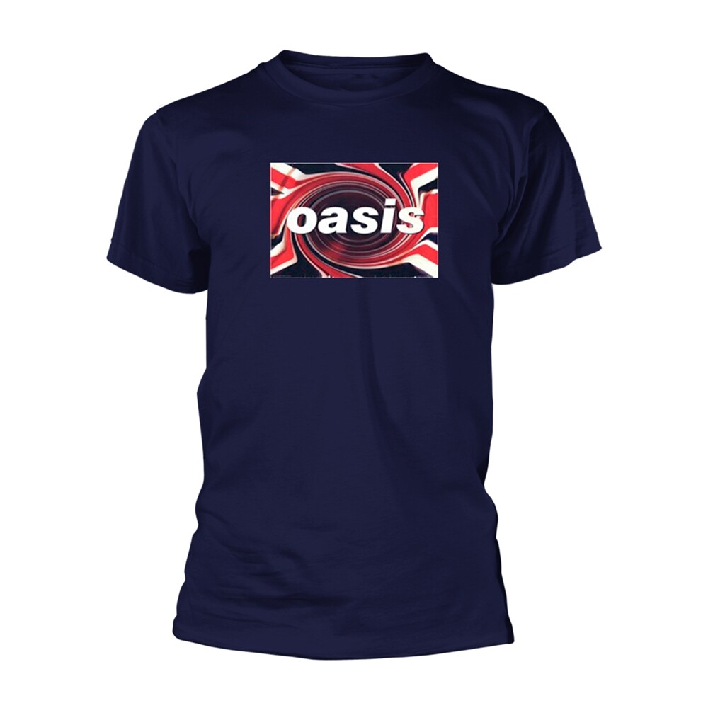 OASIS - UNION JACK BLUE T-Shirt Small