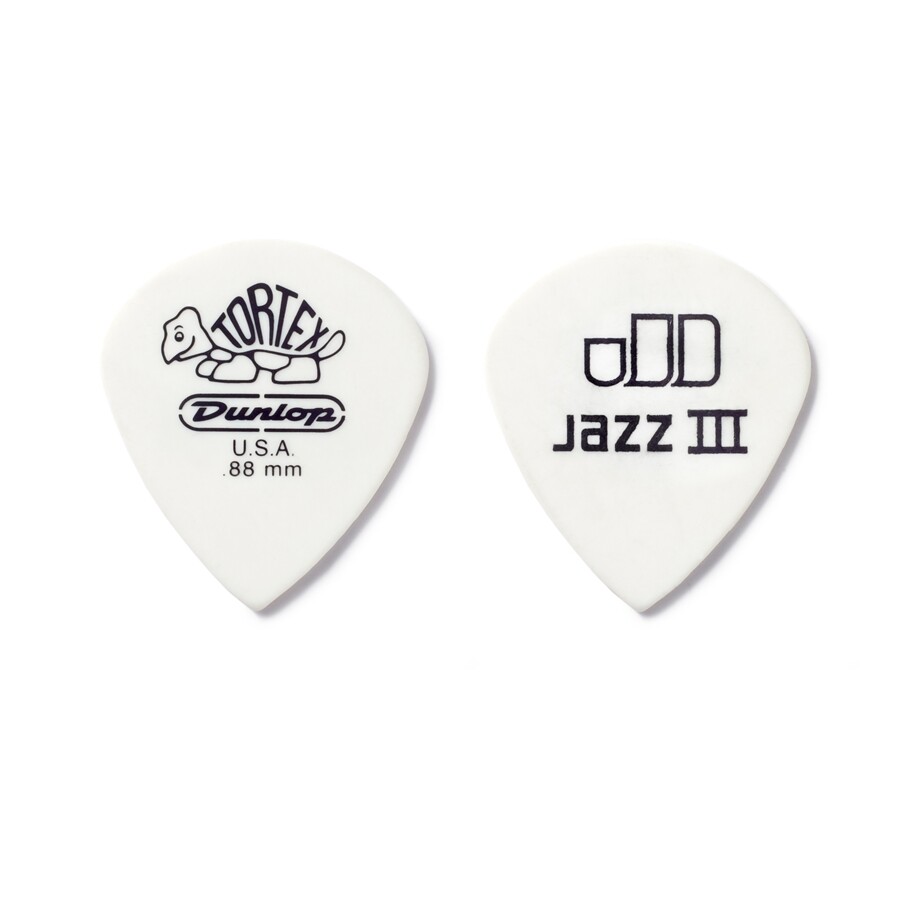 Dunlop 478P1.35 TORTEX WHITE JAZZ III, 135MM OUTLET FINE SERIE ACCESSORI PER CHI
