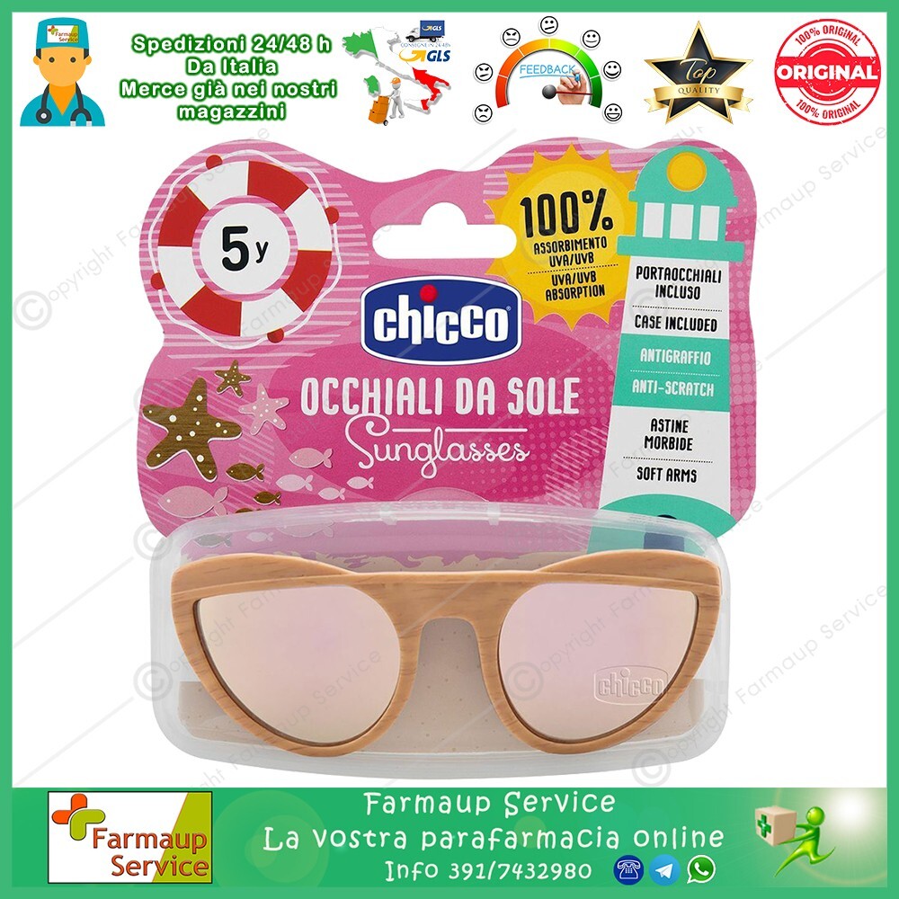 Chicco Occhiali Da Sole Bambini Bambina 5 Anni+ Portaocchiali Incluso