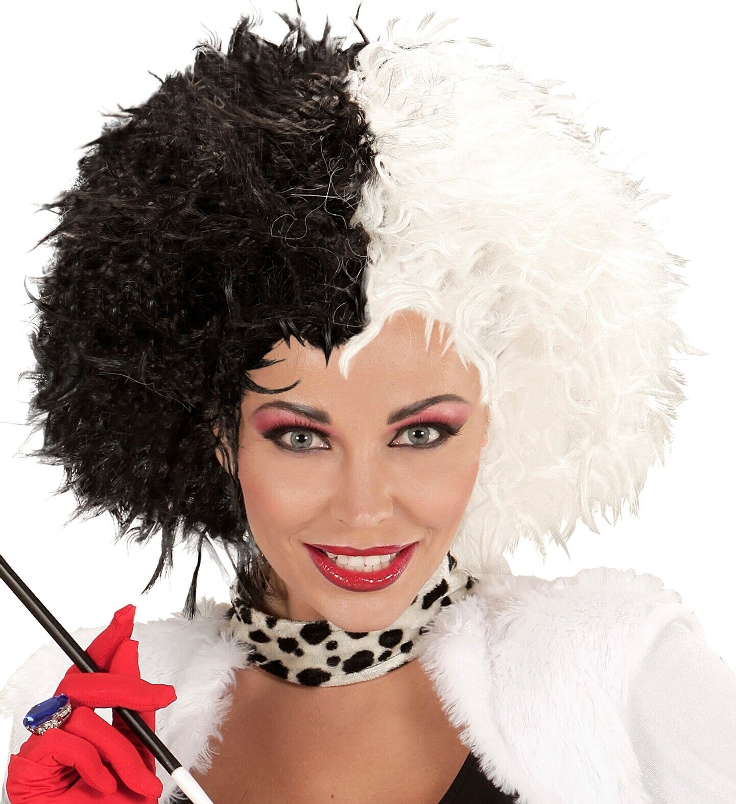 Parrucca Donna Carnevale Halloween Demonia PS 00068 Crudelia