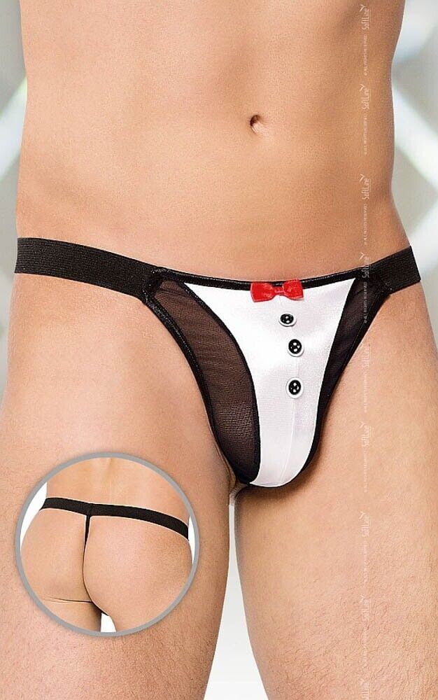 PERIZOMA PER UOMO SEXY SHOP CON FIOCCO SCHERZO DIVERTENTE INTIMO HOT S / M / L