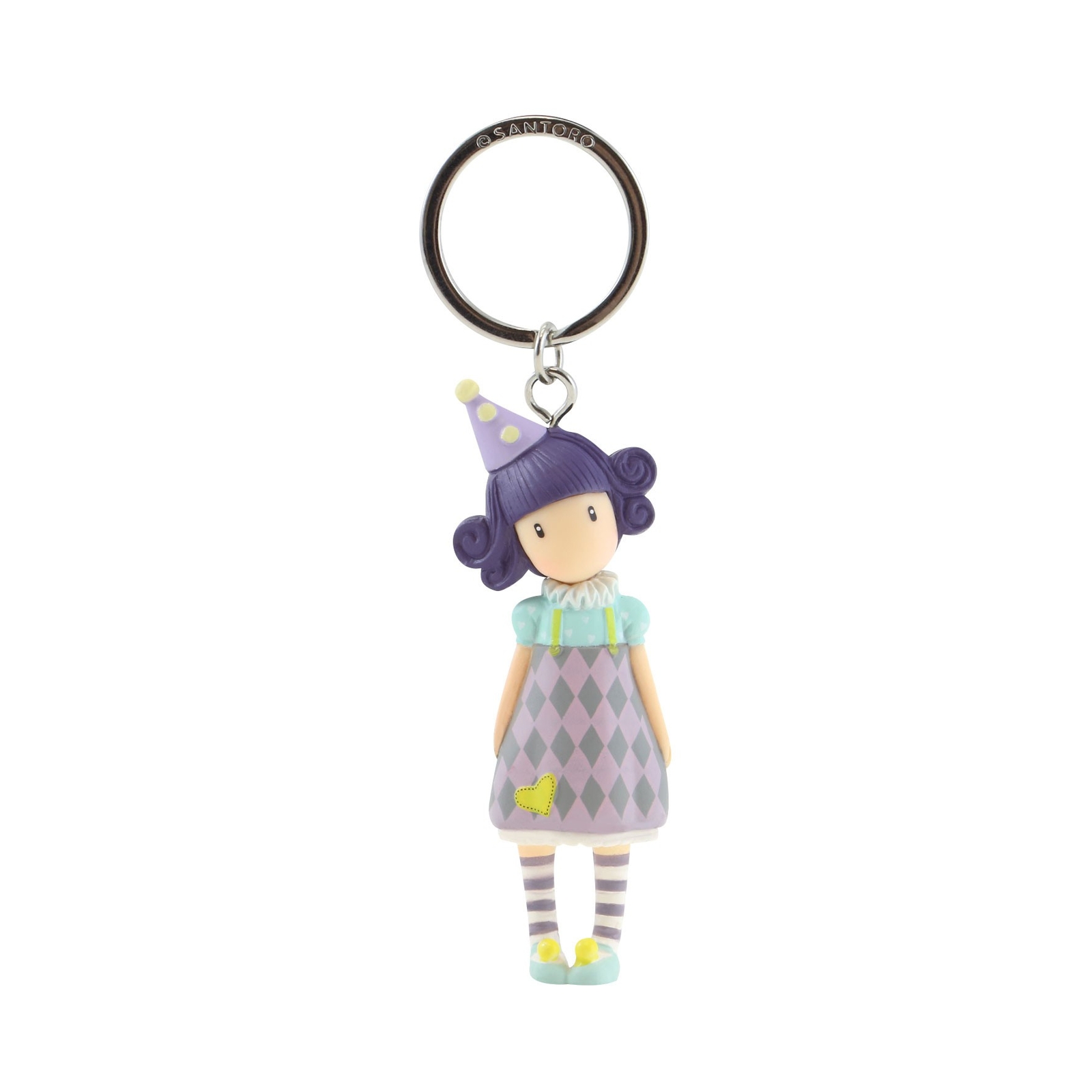 PORTACHIAVI keyring PIERROT gorjuss 631GJ11 santoro VIOLA london BAMBOLINA