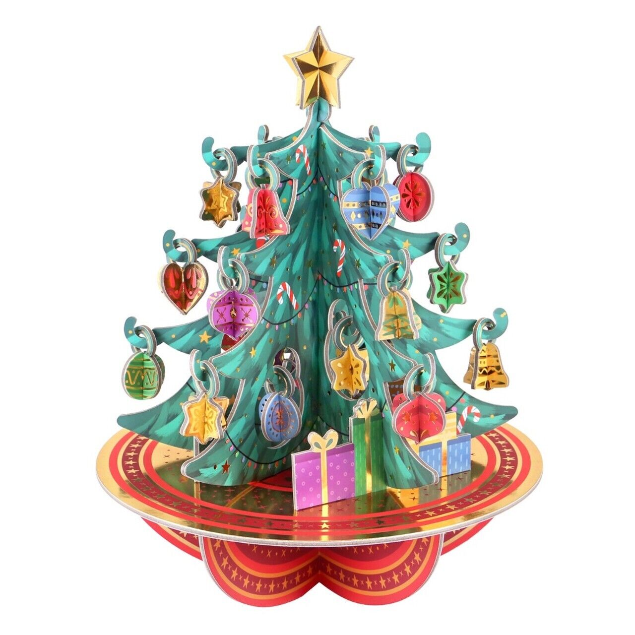 ALBERO DI NATALE pirouette countdown christmas tree GORJUSS santoro 3D POP UP in
