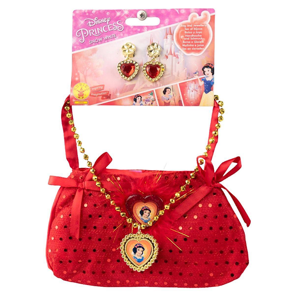Borsa Rossa e Gioielli Accessori Costume Disney Princess Biancaneve