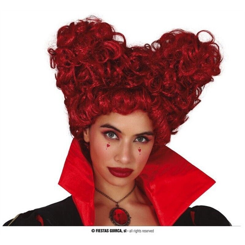CARNEVALE HALLOWEEN PARRUCCA REGINA DI CUORI QUEEN WIG HEART SHAPED 4646 GUIRCA